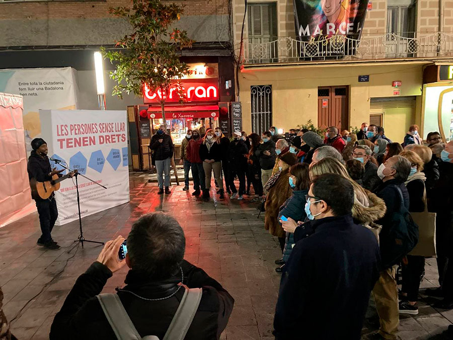 Dia mundial de les persones sense llar a Badalona 24-11-2021 | Foto: Acollida i Esperança